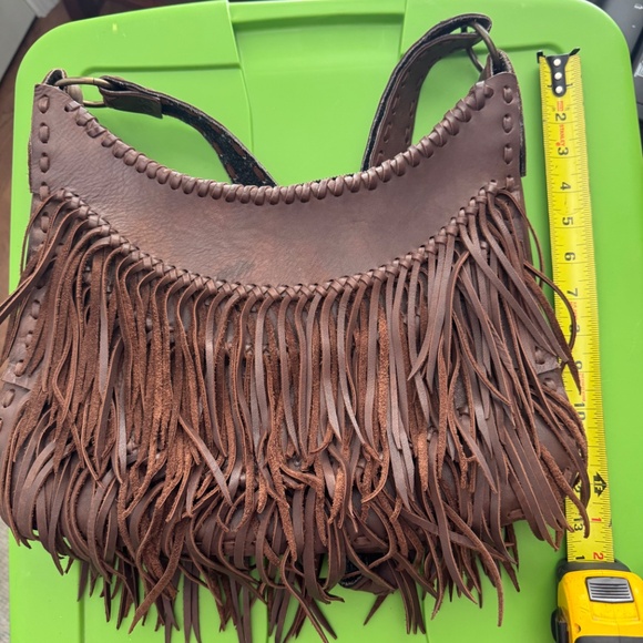 Brown fringe leather purse - Picture 5 of 6